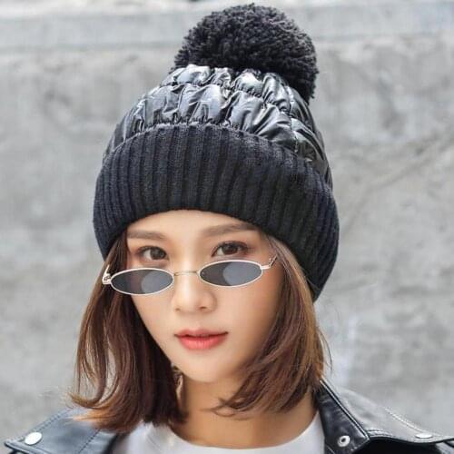 Ladies warm hat new European and American winter wild thick hat woolen ski knitted outdoor hat L8S9