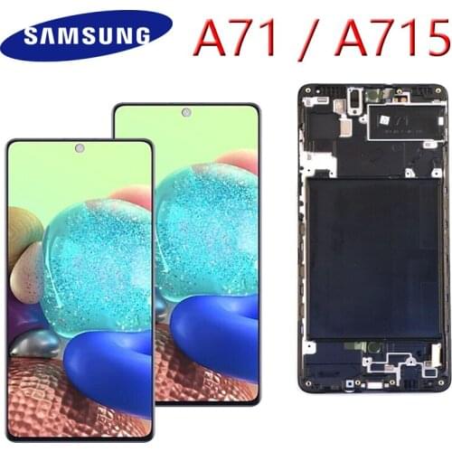 6.7" Original AMOLED For Samsung Galaxy A71 LCD Touch Digitizer Sensor Glass Assembly For Samsung A71 Display A715 A715F A715FD
