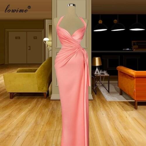 Plus Size Simple Pink Cocktail Dresses Long Mermaid Sexy Prom Party Dresses For Women Wedding Party Dresses Sukienki Koktajlowe