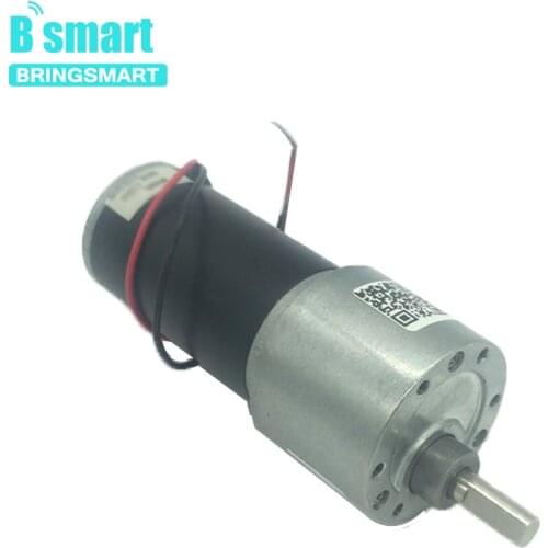 Bringsmart DC Gear Motor 12V High Torque Mini Machine Permanent Magnet 24V Electric Motor Reducer Reversible Gearbox 37GB31Y