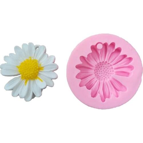 Daisy Mould Silicone Flower Mold Non-sticky Easy To Separate Resin Jewelry Making Mould For Make Dessert Cake