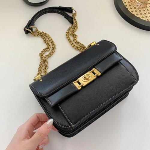 New Chains Shoulder Bag Women Messenger Bags 2021 Designer High Quality Pu Leather Handbag Crossbody Bag Ladies Purse Sac A Main