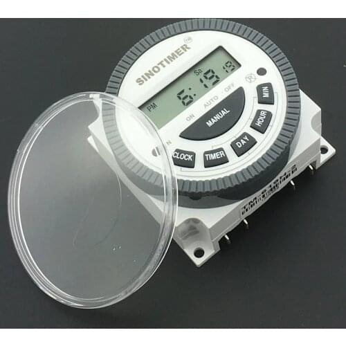 SINOTIMER TM619 Timer Switch with waterproof cover input 110V/120V and output 110V/120V with UL listed relay inside,easy wiring