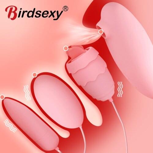Tongue Vibrators 10 Modes Nipple Sucking Vibrating Egg G-spot Massage Oral Licking Clitoris Stimulator Erotic Sex Toys for Women