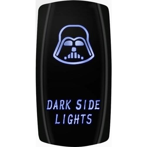 12-24V Car DARK SIDE LIGHTS 12V 20A Toggle Rocker Switch Blue LED Light 5Pin ON OFF