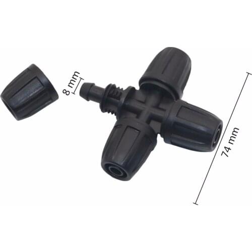 2 pcs Garden irrigation Plastic 4-way connector For 8/11 hose 3 / 8inch Hose link Accessories