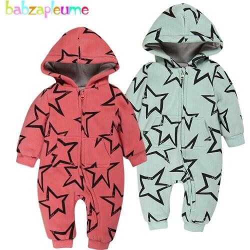 2018 Autumn Winter Toddler Rompers Unisex Clothing Baby Costume Hooded Long Sleeve Girls Boys Jumpsuit Newborn Clothes BC1688-1