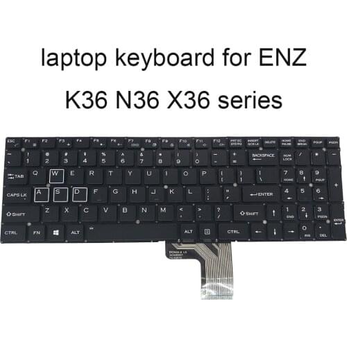 343480007 Replacement keyboards K36 X36 for For ENZ Gamebook N36 GB 15X36 15N36 X36A K36A US English black laptop YX K2010 new