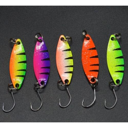 5PCS/Lot Fishing Spoon Lure Hard Spinner Bait 2g Hard Baits Spinnerbait Artificial Bait For Carp Fishing Tackle
