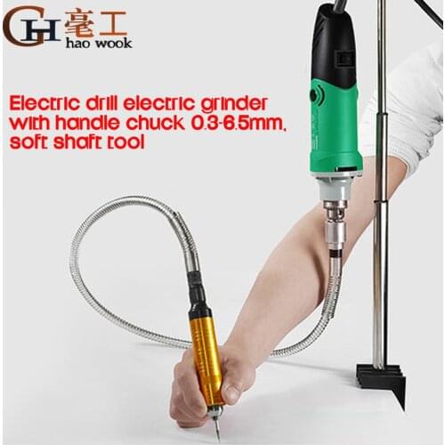 6mm Rotary Angle Grinder Tool Flex Flexible Shaft Fits + 0.3-6.5mm Handpiece For Electric Drill Dremel Rotary Tool Accessories