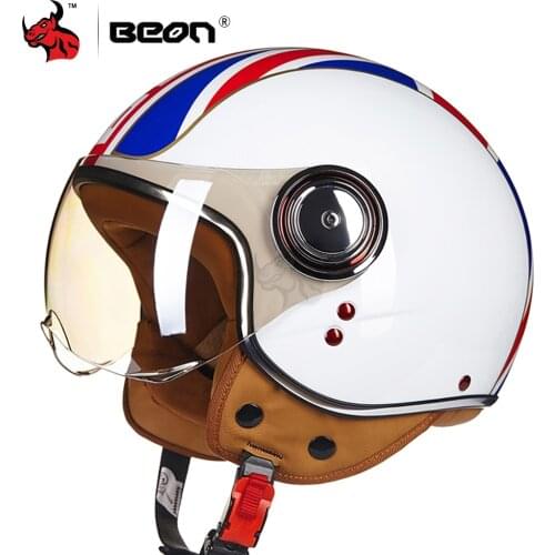 BEON Motocross Half Helmet Summer Breathable Motorcycle Riding Helmet Casco Moto Men Scooter Motorbike Helmet Casco De Moto