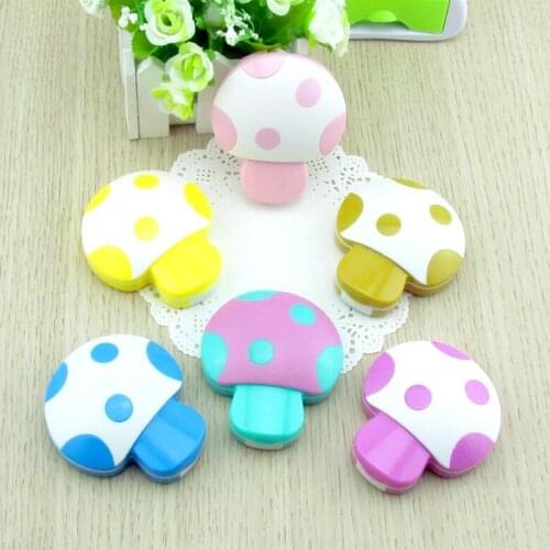 Free ship!1lot=12set!Cute mushroom contact lenses box / companion Cartoon eyeglasses box /pencil case/ lens care /storage box