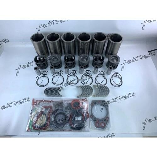 Free Shipping 6D140 Cylinder Liner Kit With Gasket Set Bearing For Komatsu Engines