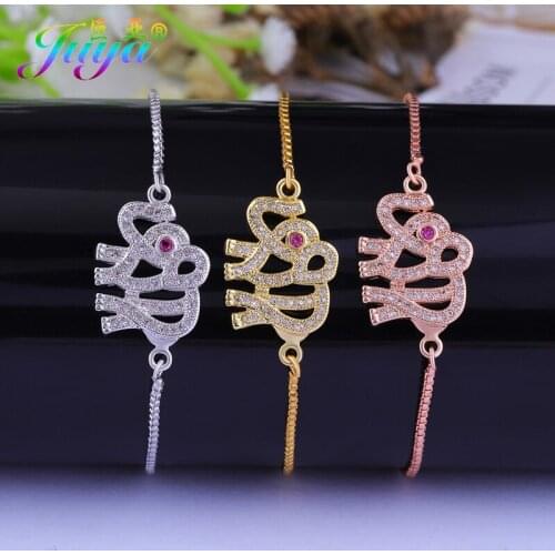Handmade Animal Charm Bracelets Gold//Rose Gold Elephant Bracelets For Women Girl DIY Craft Adjustable Chains Bracelets