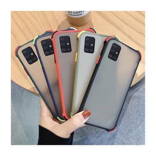 For Samsung Galaxy A31 A51 A71 Case Hard PC Transparent Matte shockproof Protective Back Cover case for samsung A11 A21 A31 A41