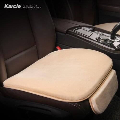 Karcle Car Seat Cover Cushion Winter Car Seat Protector Front Rear Plush Back Seat Mat Universal Automotive Interior
