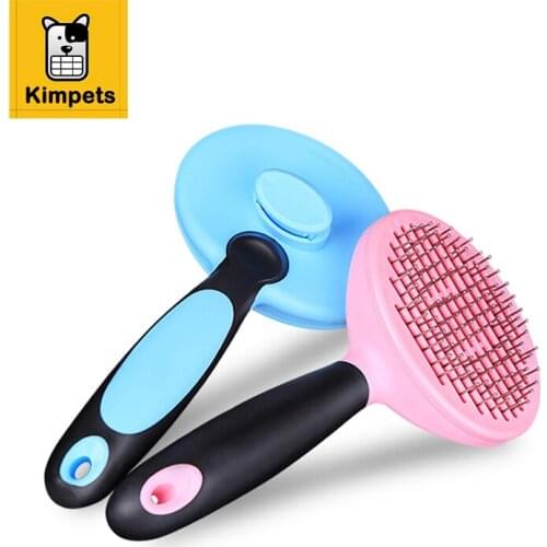 DELE New Dog Cat Comb Shedding Tool Brush Comb Rake Pet Fur Grooming Quick Clean Short Hair Stainless Steel Needle Combs for Dog