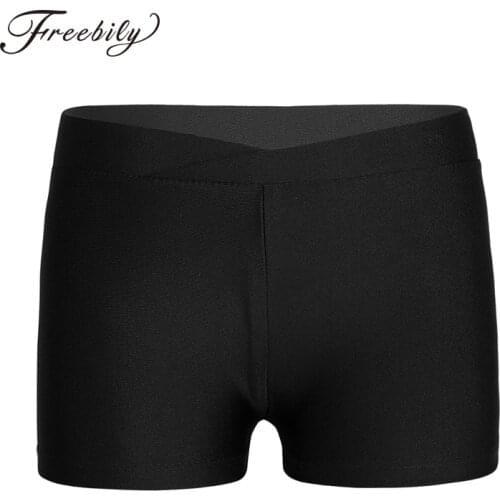 Top quality Kids Girls Ballet Shorts V-front Waistband Dance Shorts Bottoms Children Sports Workout Gymnastics Leotard Dancewear