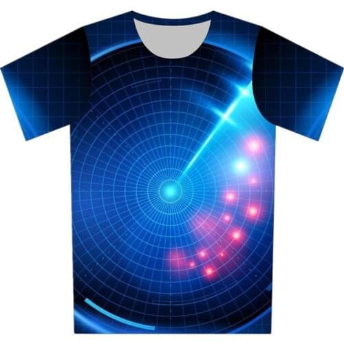 Joyonly 2018 Childrens Creative Radar Search Design T-shirts Boys/Girls Summer T shirt Kids Cool Tops Baby Clothing 4-20 Years