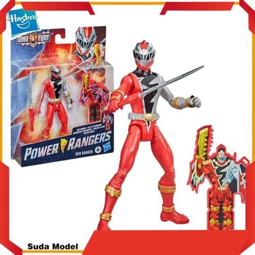 Hasbro Dino Fury Power Rangers 6 Red Ranger American Retro Style Collection Action Figure Model Toy Gift PVC About 16Cm