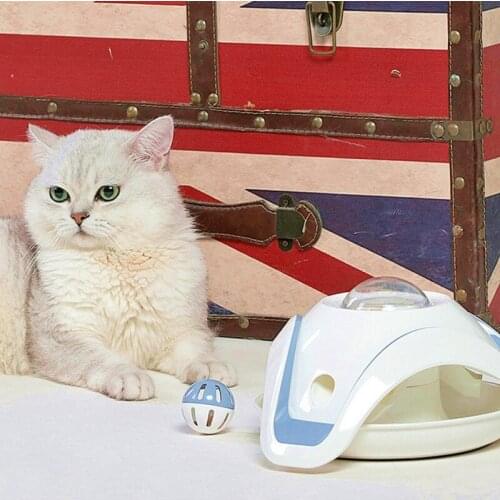 Cat Automatic Leaking Food Toy Puzzle Interactive Rotated Bell Toy Non-toxic Plastic Safe Healthy Funny Pet Weight Loss Toy