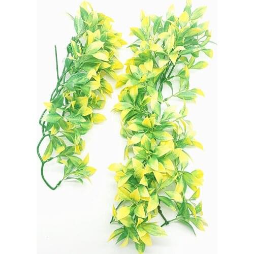 Artificial Water Grass Fish Snake Reptile Tank Aquarium Plant Leaf Decoration