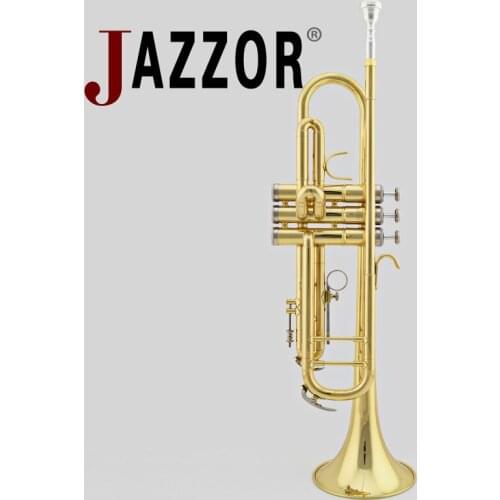 JAZZOR JBTR-400 B Flat trumpet Professional trumpet with mouthpiece and case Brass wind instruments