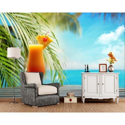 Cocktail Drinks Food Mixed drink wallpaper,restaurant coffee shop dining room living room tv wall kitchen bar custom 3d murals