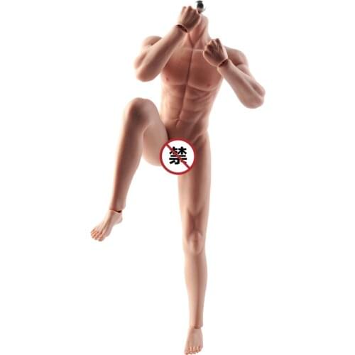 JIAOU DOLL 1/6 Scale Suntan Skin Europe Boy Male Man Muscle Seamless Body (Change Foot) Doll 12" Action Figures Toys