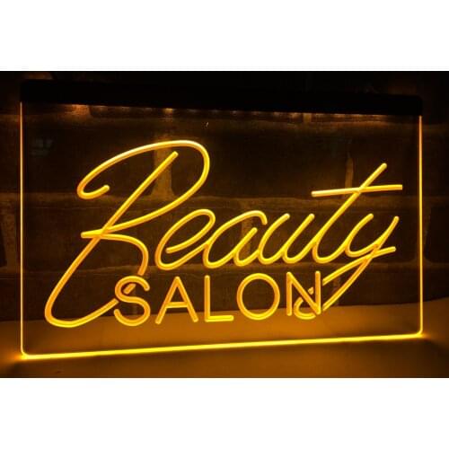 LB308- Beauty Salon Hair Nails OPEN NR LED Neon Light Sign home decor crafts