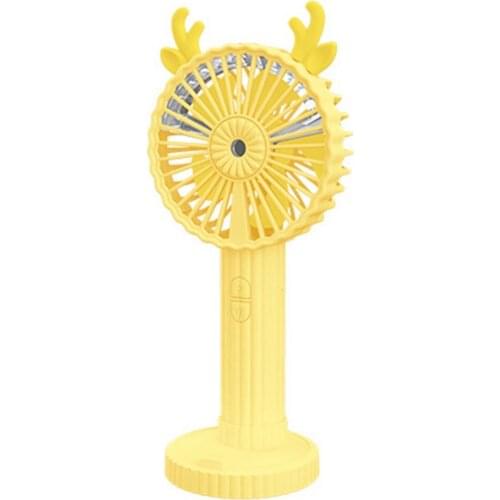 Hot 1pc Random Color Mini Antlers Fan Portable Handheld fan USB Rechargeable Desktop outdoor Air Cooler fan with phone stand