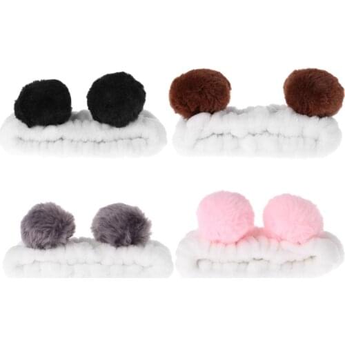 AXYC Women Cute Panda Ear Headband Makeup Shower Head Wrap Hairband Face SPA Elastic