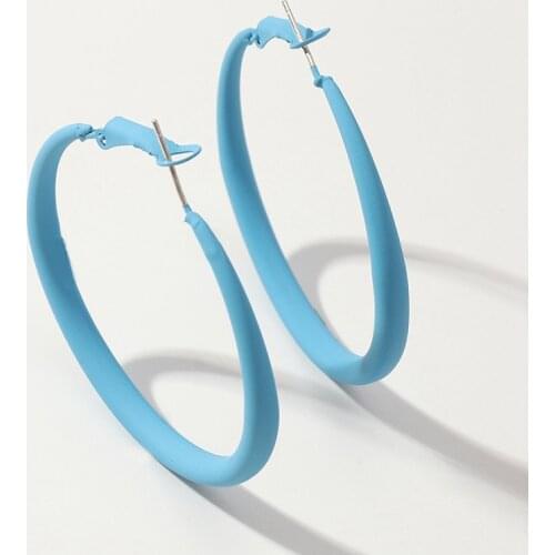 Fashion Popular C-shaped Earrings Natural Shell Hoop earrings for Women Girls Big Large Colorful Circle Jewelry Irregular Brinco