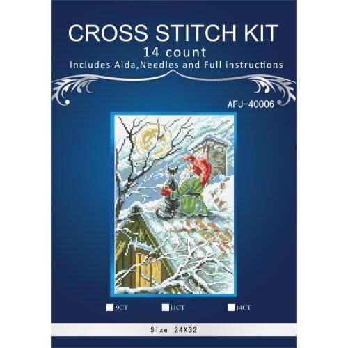 Oneroom similar dim christmas day Embroidery Crafts Needlework 14CT Unprinted Arts Cross Stitch Kits DMC DIY Quality