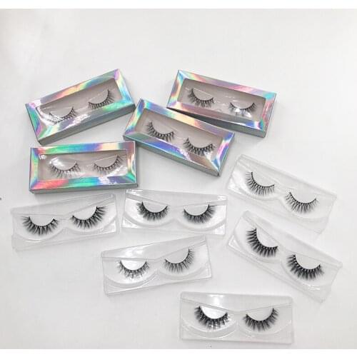 Natural Short 3D Mink Eyelashes With Free Laser Soft Paper Packaging