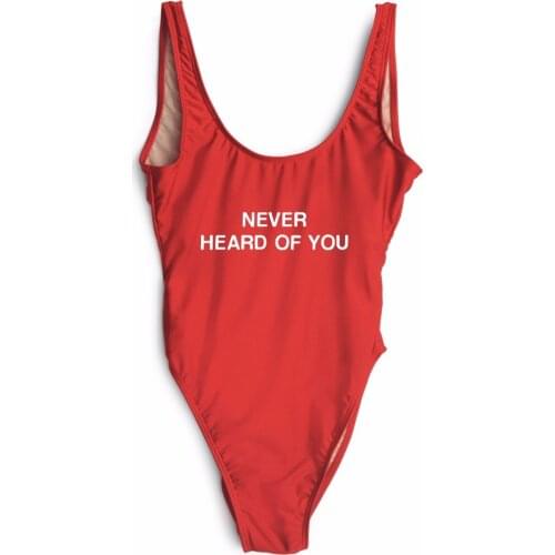 NEVER HEARD OF YOU women one piece bathing suit bodysuit jumpsuit high cut Mesh Bodysuit Leotard Lingerie