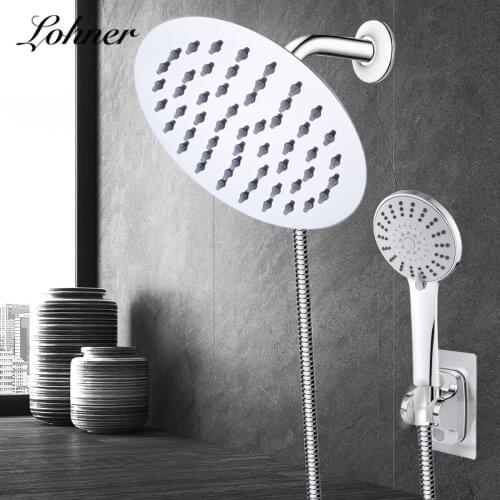 Lohner New Shower Head High Pressure Set Bathroom System Tapa Douchette Lavabo Cheveux Ducha Banheiro Duchas Home Improvement