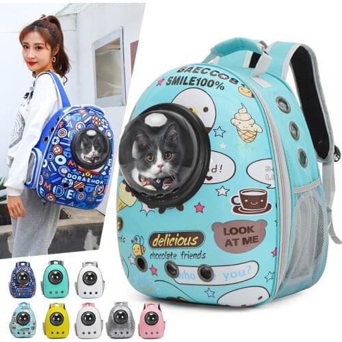 New Cat Bag Space Capsule Side Opening Shoulder Dog Bag Out Portable and Breathable Cat Supplies Space Backpack