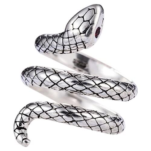 New Charming Open Snake Ring for Women Vintage Boho Party Rings Gothic Punk Jewelry Gifts for Girls 2021