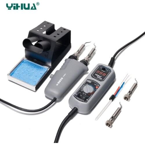 YIHUA 938D Tweezers Mini Soldering iron Station Portable Hot Tweezer for BGA SMD repairing Tweezer iron 110 220V EU US Plug iron