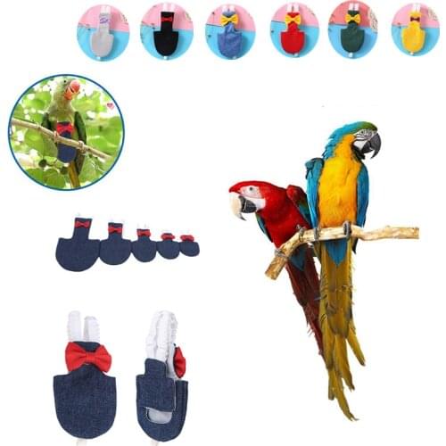 Bird Parrot Diaper Flight Suit Nappy Clothes For Green Cheek Conure Parakeet Cockatiels Pigeons Medium Large Pet Bird