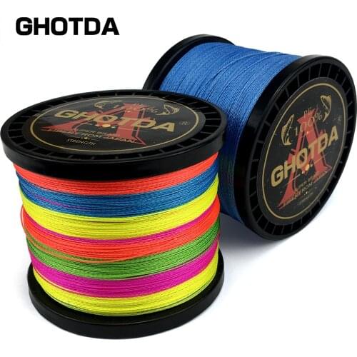 GHOTDA Strong 8/4 Strands Braid Fishing Line 1000/500/300M Multifilament PE Saltwater Smooth Fish Wire