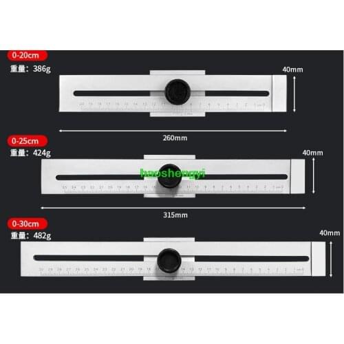 Scribing Ruler 0-200-250-300mm Scribing Ruler Straightedge Woodworking Scribing Ruler