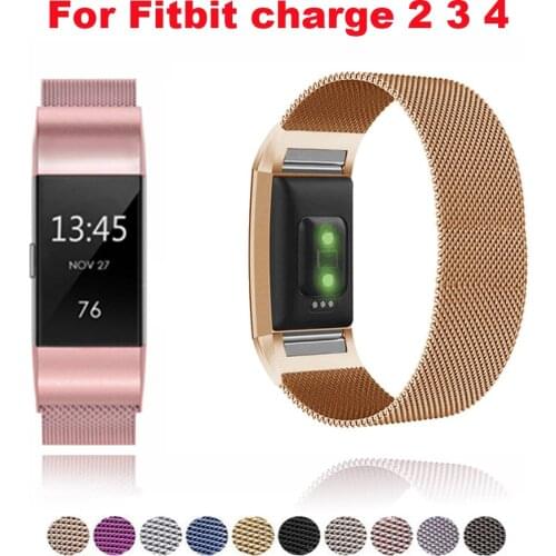 Stainless Steel Milanese Loop Band for Fitbit Charge 3 4 band Replacement Wristband Strap for Fitbit Charge 2 Watchband