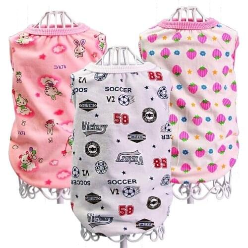 Cartoon Dog shirts Vest Summer Small Dog Clothes French Bulldog Cute Tshirt Chihuahua Puppy Pet roupa Perro Pets Clothing