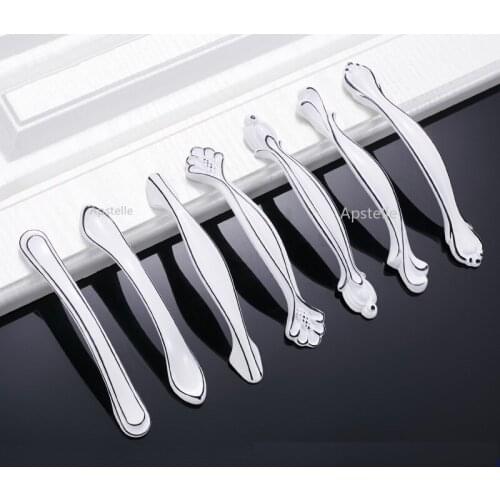 Cabinet Cupboard Handles Flower Zinc Alloy Drawer Kitchen Pulls Nordic Style White Furniture Closet Hardware Case Knob