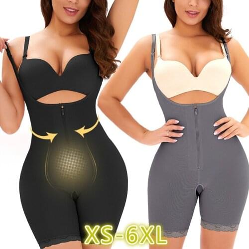 High-waist Zipper Body Shapewear Bodywear Waist Trainer Tummy Control Butt Lifter Protection Postpartum Repair Bodysuit Shaper