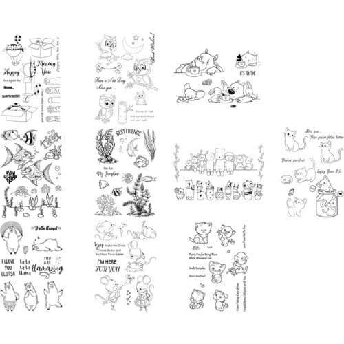 Cartoon Animals Silicone Clear Seal Stamp DIY Scrapbooking Embossing Photo Album Decorative Paper Card Craft