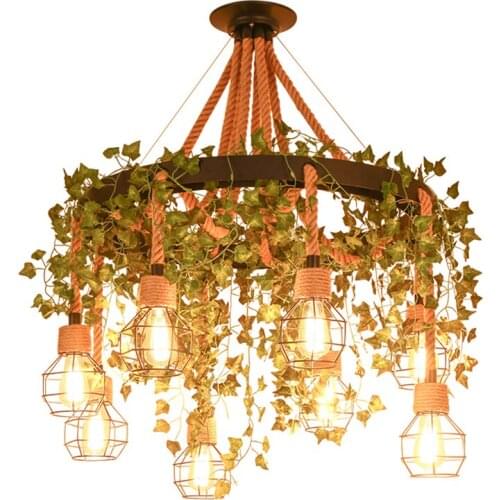 Dining Room Retro Loft Old Boat Solid Wood LED Pendant Lights Vintage Hanging Lighting For Restaurant Bedroom Cafe Pendant Lamps