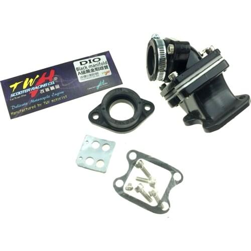 Made in Taiwan Twh Black manifold Carburetor intake manifold 2 strokes for Honda DIO 50 DIO50 AF18 AF27 AF28 PWK CVK koso oko